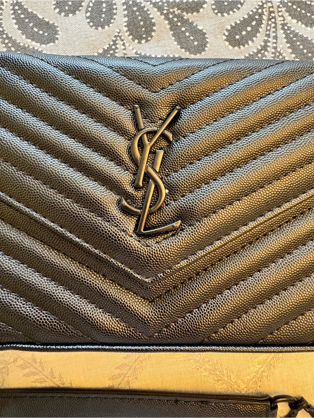 YSL black clutch crossbody bag purse - Picture 3 of 10